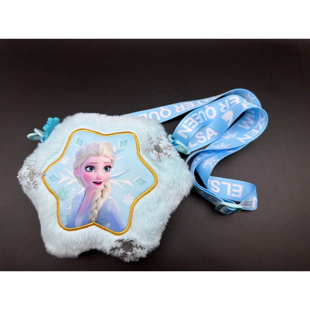 Disney Frozen Elsa Plush Purse Kids Crossbody Bag Blue Star Pinky Pinky Hasbro